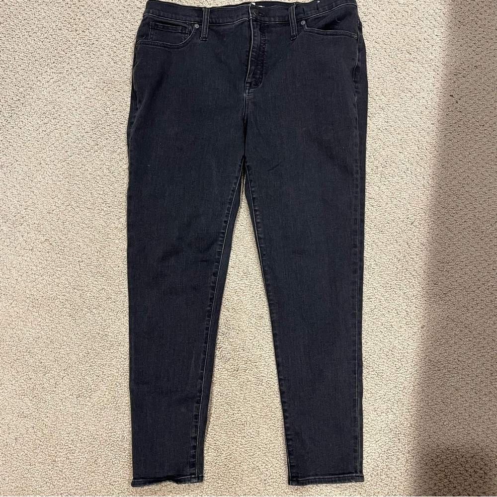Madewell Women's  Skinny Jeans 33 dark gray 10” high rise